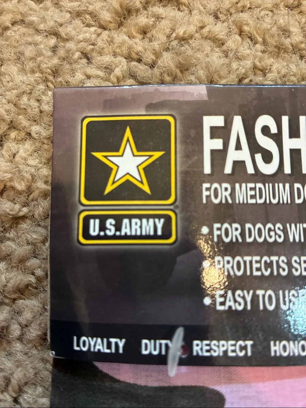 U.S. Army Pink Camouflage Dog Bandana with Star Emblem